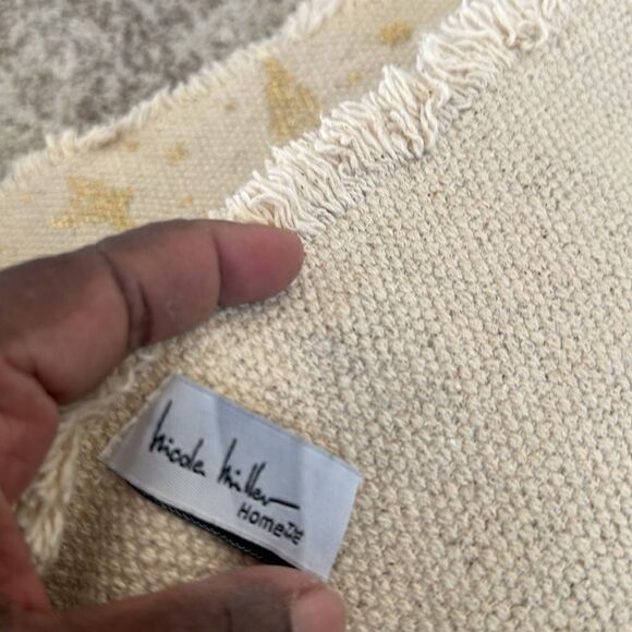 4 Nicole Miller Home Christmas Reindeer Placemats Beige Gold (4) - Picture 5 of 5